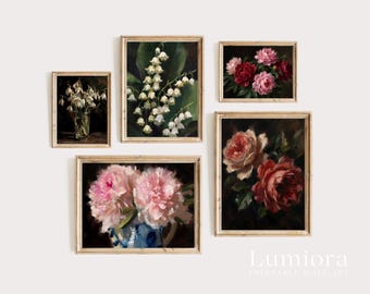 50+ Moody Floral Prints, Dark Botanical Art, Floral Gallery Wall, Vintage Flower Print, Dark Floral Prints, Moody Floral Gallery, image 8