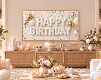 100+ Birthday Frame TV Art Mega Bundle, 4K Happy Birthday Samsung TV Background, Party Digital Decor, Colorful Birthday Screensaver, image 10