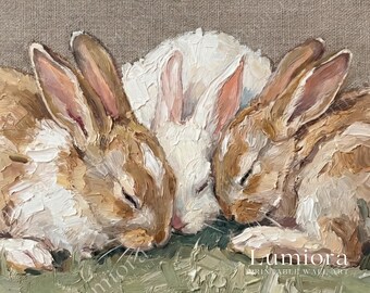 Vintage Sleeping Bunnies Frame Tv Art, Spring Oil Painting Samsung Frame Tv, 4K Bunny Tv Art, Cute Rabbit Screensaver, image 5
