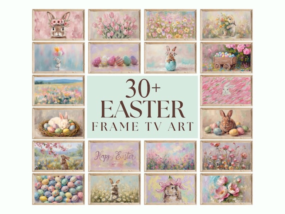 30+ Easter & Spring Samsung Frame TV Art Bundle