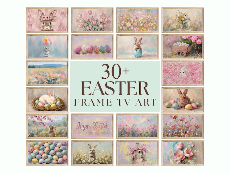 30+ Easter & Spring Samsung Frame TV Art Bundle