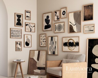 100+ Neutral Abstract Wall Art Set, Boho Gallery Wall Decor (Digital Download), image 3