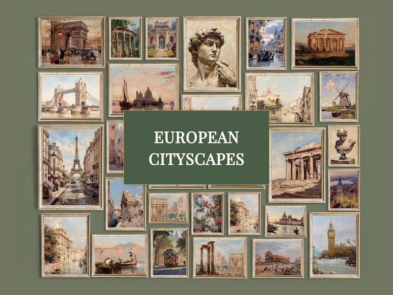 700+ Vintage Print Bundle, Antique Wall Art Set, Rustic Gallery Set, French Country Decor, Cottagecore Prints, Neutral Gallery Wall Mega Set image 6