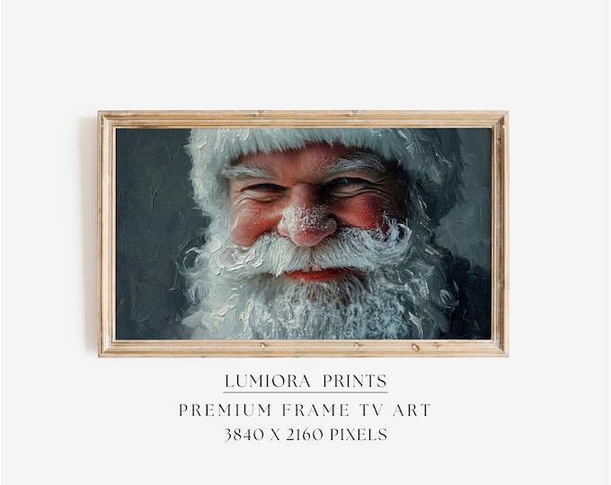 Samsung Frame TV Art Santa Portrait • Vintage Oil Painting…