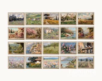 100+ Spring Gallery Wall Art Set, French Country, Cottagecore Spring Mega Bundle, Farmhouse Floral Landscape, Digital Printable Art, image 4