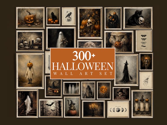 300+ Halloween Wall Art Set