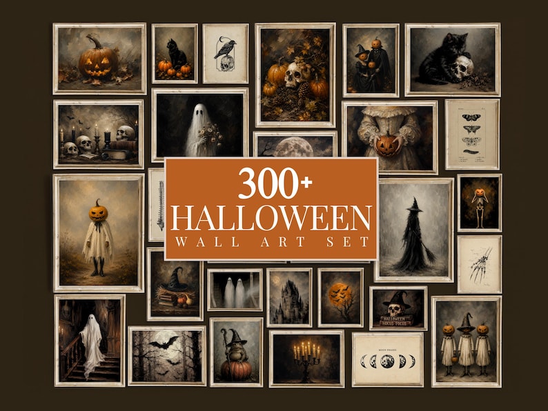 300+ Halloween Wall Art Set
