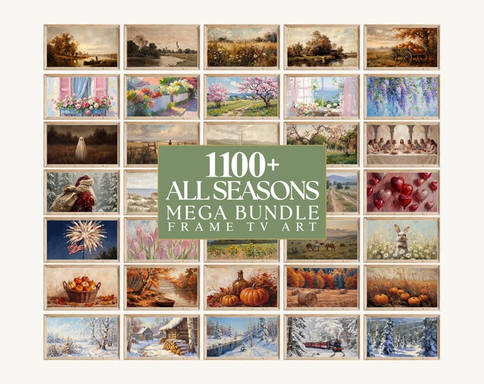 1100+ All Season Frame TV Art Mega Bundle, Samsung Frame TV…