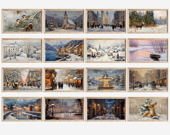 Winter Frame TV Art Set | 110+ Winter Screensaver Bundle | Snowy Landscape TV Art | Seasonal Samsung Frame TV Art, image 4