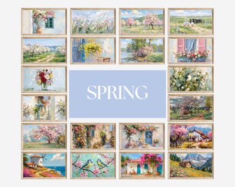 700+ All Seasons Samsung Frame TV Art Mega Bundle, Vintage Oil Painting Gallery Set, Full Year Holiday TV Art, Cottagecore Landscape Decor, image 4