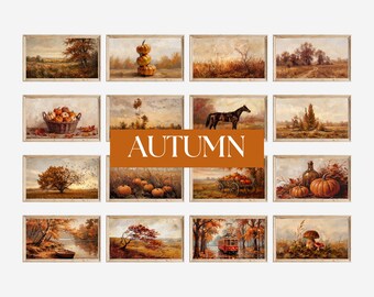 250+ Autumn & Halloween Frame TV Art, Vintage Fall Samsung TV Art Bundle, Spooky TV Background, Moody Dark Academia, image 7