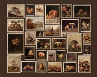 400+ Moody Fall Wall Art Set, Vintage Autumn Gallery Wall, Dark Academia Fall Decor, Rustic Autumn Prints, Moody Vintage Poster Set, image 6