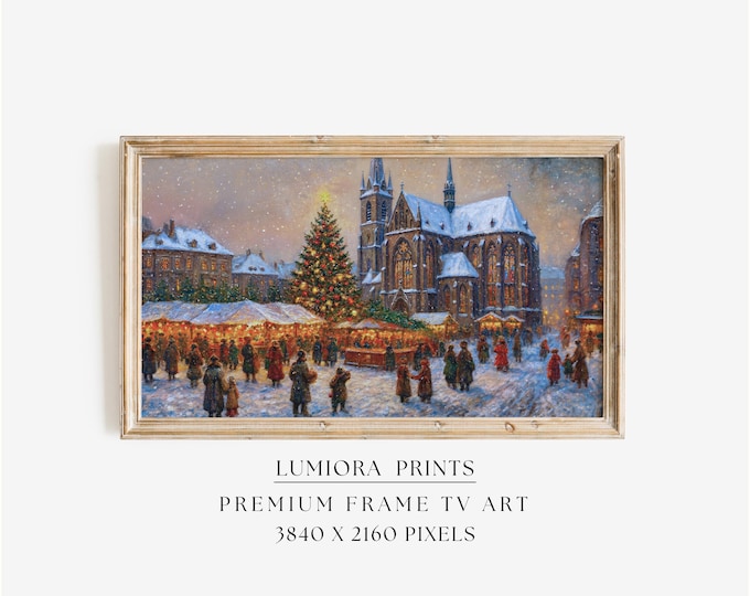 Samsung Frame TV Art Christmas | Vintage European Christmas…