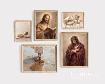 100+ Christian Wall Art Prints, Faith Wall Art, Religious Gallery Set, Jesus Print Bundle, Nativity Scene Art, Christian Art Set, image 7