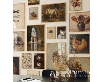 400+ Moody Fall Wall Art Set, Vintage Autumn Gallery Wall, Dark Academia Fall Decor, Rustic Autumn Prints, Moody Vintage Poster Set, image 5