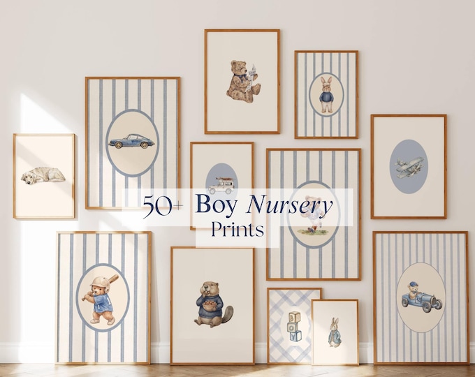 50+ Baby Boy Nursery Prints, Classic Boy Room Decor…