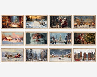 60+ Christmas Frame TV Art Bundle Set – Samsung Frame TV Art, Winter Christmas Paintings, Rustic Santa & Cozy Holiday Digital Art Collection, image 5