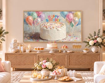 100+ Birthday Frame TV Art Mega Bundle, 4K Happy Birthday Samsung TV Background, Party Digital Decor, Colorful Birthday Screensaver, image 12