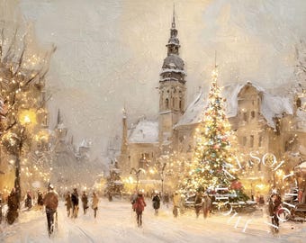 350+ Christmas Frame TV Art, Vintage Holiday Samsung TV Art, Winter TV Background, image 9