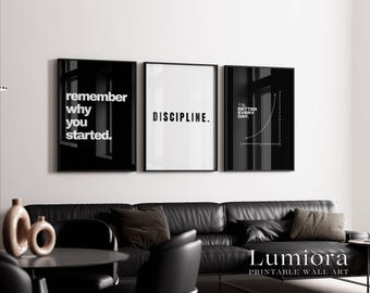 100+ Motivational Wall Art Set, Office Wall Art, Inspirational Quotes, Minimalist Poster, Motivational Decor, Typography Art Print Bundle, image 6