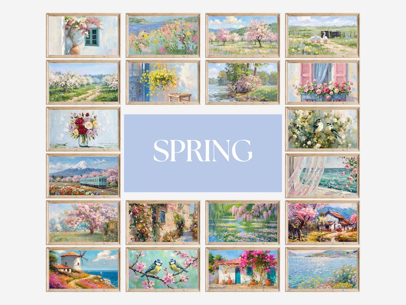 850+ All Season Frame TV Art Mega Bundle, Samsung Frame TV Art, Whole Year Holiday Screen Art, Vintage Oil Painting, Digital Art Gallery Set image 3