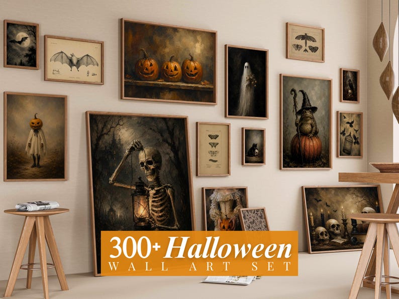 300+ Halloween Gallery Wall Art Set
