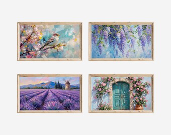 200+ Spring Frame TV Art Mega Bundle, Vintage Oil Painting Samsung Frame TV Art, Floral Landscape Art, Digital Download for TV, Screen Art, image 9