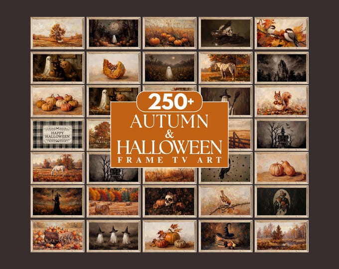 250+ Autumn & Halloween Frame TV Art, Vintage Fall Samsung…