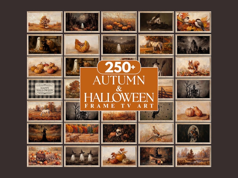 250+ Autumn & Halloween Frame TV Art