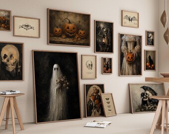 300+ Halloween Wall Art Set, Spooky Prints Bundle, Dark Halloween Print, Vintage Gothic Decor, Spooky Gallery Wall Set, image 10