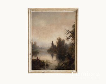 100+ Rustic Landscapes Wall Art, Vintage Oil Painting, Moody Landscape Art, Country Landscape, Rustic Gallery Set, Landscape Painting, image 13