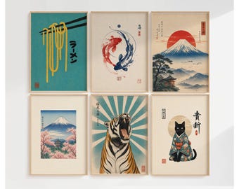 120+ Japanese Wall Art Set, Japandi Gallery Wall, Ukiyo-e Print Bundle, Vintage Japan Poster, Asian Wall Decor, Japanese Art Prints, image 10
