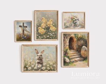 90+ Spring Wall Art Bundle, Vintage Bunny Rabbit Art, Easter Prints Set, Aesthetic Spring Wall Art, Neutral Bunny Prints, Easter Bundle, image 9