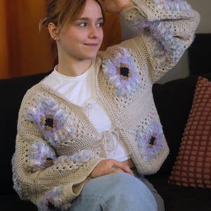 Crochet Cardigan Pattern – Patchwork Sweater Tutorial (PDF + Video)