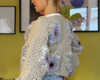 Crochet Cardigan Pattern – Patchwork Sweater Tutorial (PDF + Video)