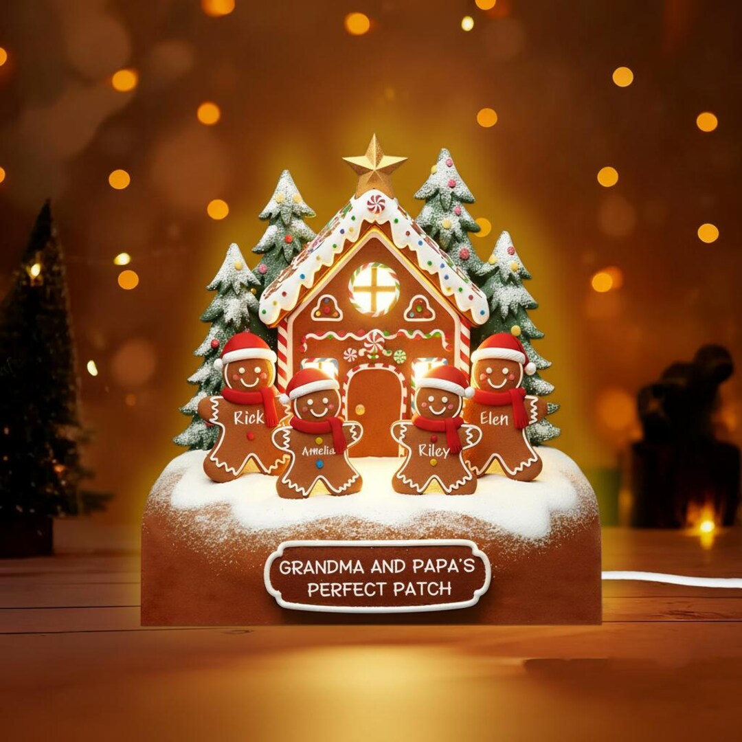 Custom Gingerbread House LED Light Box,3d Effect Acrylic Light Box ...