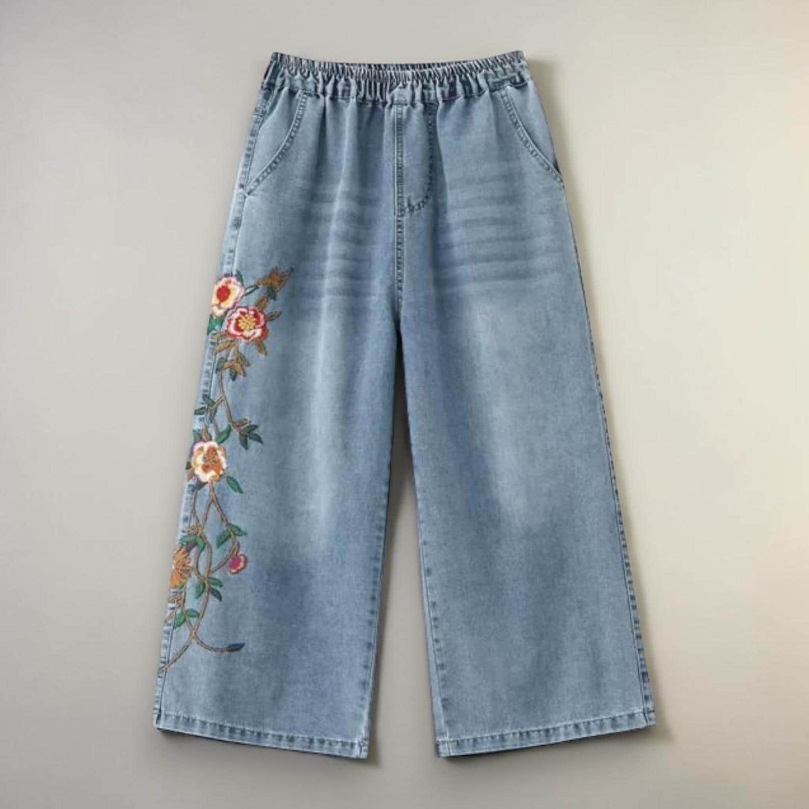 Embroidered jeans y2k - Etsy 日本