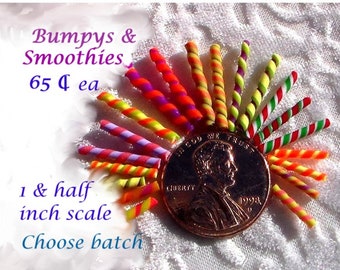 Miniature Candy Canes Sticks Polymer Clay