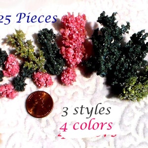 Arbusti in miniatura Realistico Treno Scena Dollhouse Flower Shrub