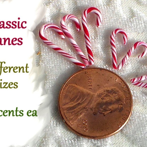 Candy Canes Miniature Polymer Clay