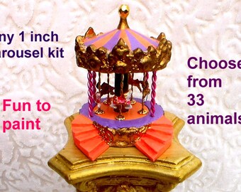 Dollhouse Miniature Carousel Kit