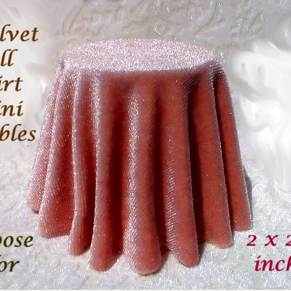 Miniature Tables Decor Full Skirt Ruffle One Inch 1:12