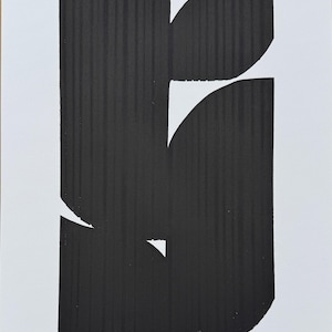 Art Prints . Minimalist Print in black and white printmaking: &quot;Rebound &quot;.  unframed .