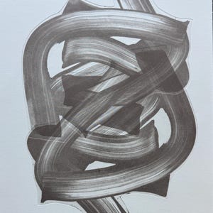 Affordable gallery wall print, SolarPlate Etching Print . Charcoal on blue paper Home Decor: “Waning”