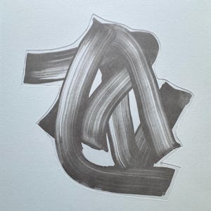 Affordable gallery wall print, SolarPlate Etching Print . Charcoal on blue paper Home Decor: “Wane”