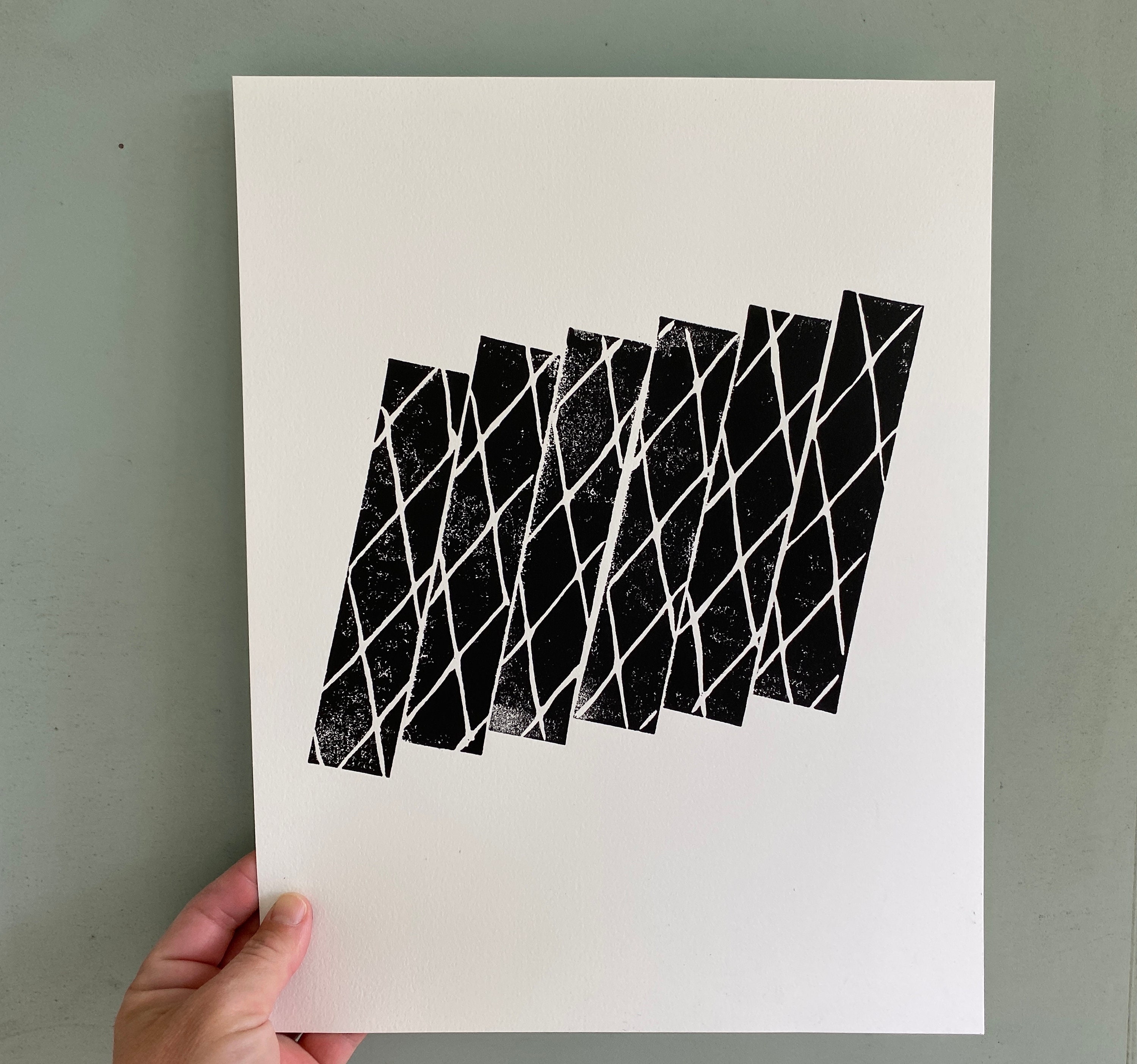 Linocut. Art Print .Simple Design. Minimalist. Black White. | Etsy