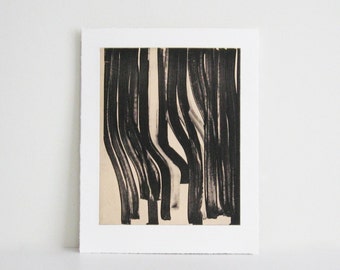 Printmaking . Art Etching . Black/White Home Decor: "Marker". Size 10.5" x 12.5". unframed