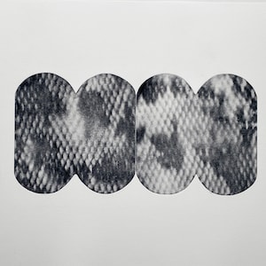 Minimalist Etching Print: Geometric Black and White Copper Plate Art