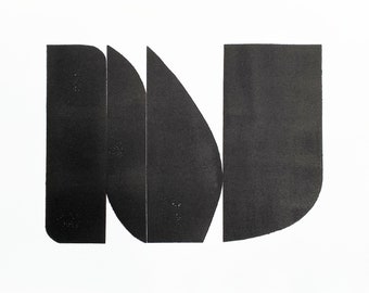 Design minimaliste. Impression artistique. Décoration d'intérieur moderne en noir et blanc. « Statique 5" (2) : 20"x 15" . sans cadre .
