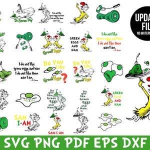 Green Eggs And Ham Svg, Green Egg And Ham Png, Green Eggs and Ham Kinda Day Svg, Do So Like Green Eggs and Ham, I am Sam SVG-PNG